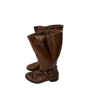 Bass 9.5 womens Jordan Wide calf 16" tall Brown boots (scuffs)